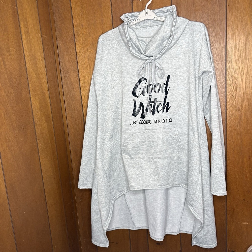 Good Witch Women's 2XL Gray Graphic Tunic Witchy Whimsigoth Boho Fairy‎ Gothic
